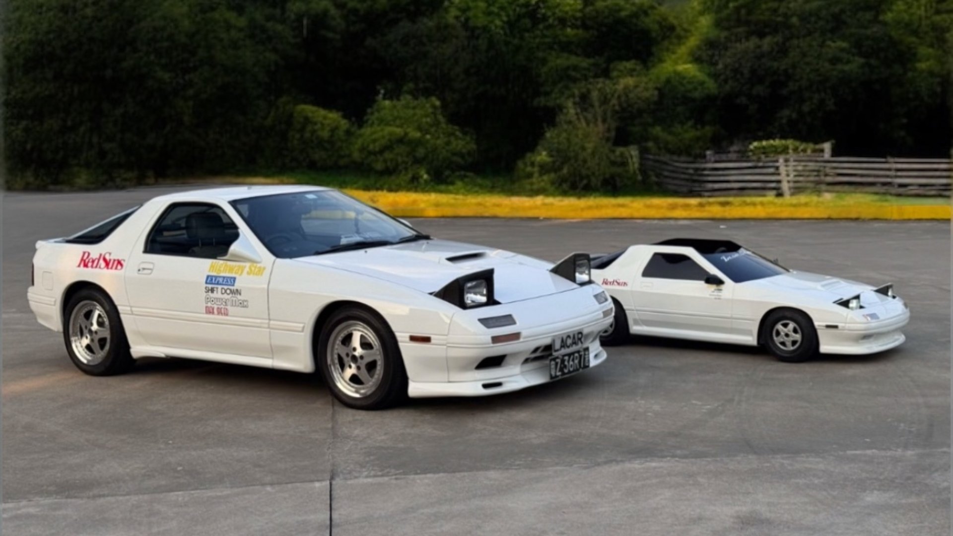 Lil Zoomers FCRX7 and real Mazda RX-7