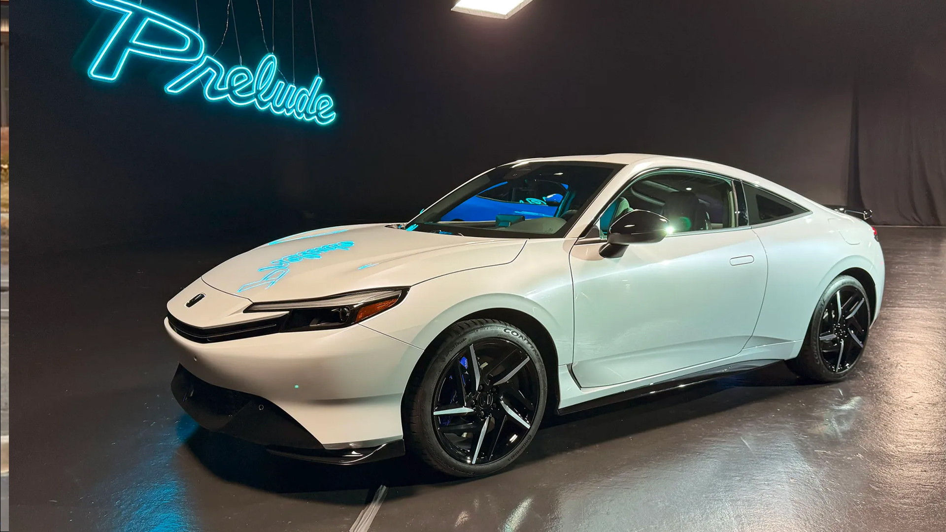 Honda Prelude in white.