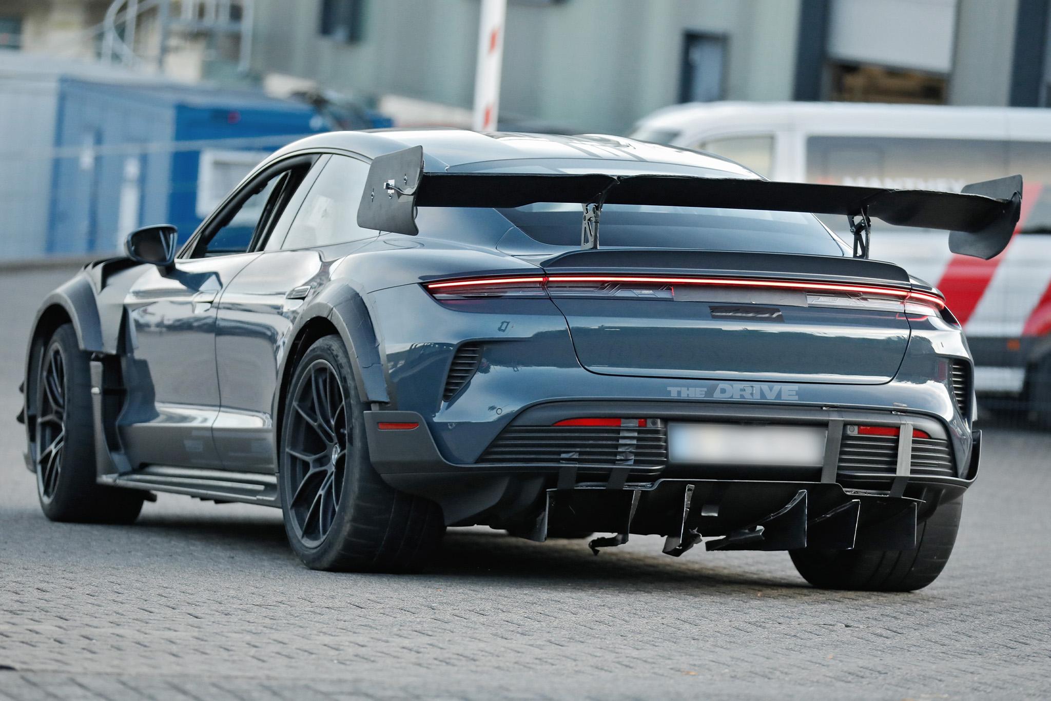 Porsche Taycan GT4 RS testing at Nurburgring