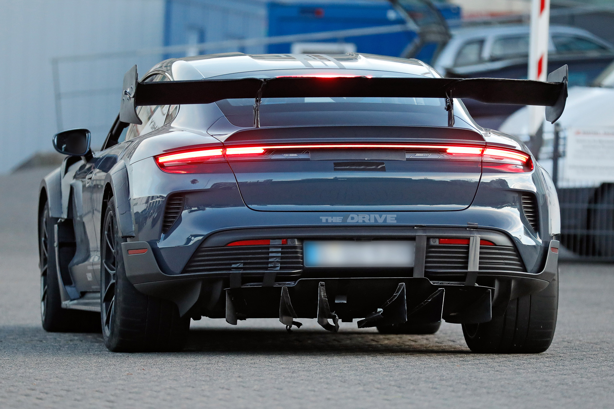 Porsche Taycan GT4 RS testing at Nurburgring