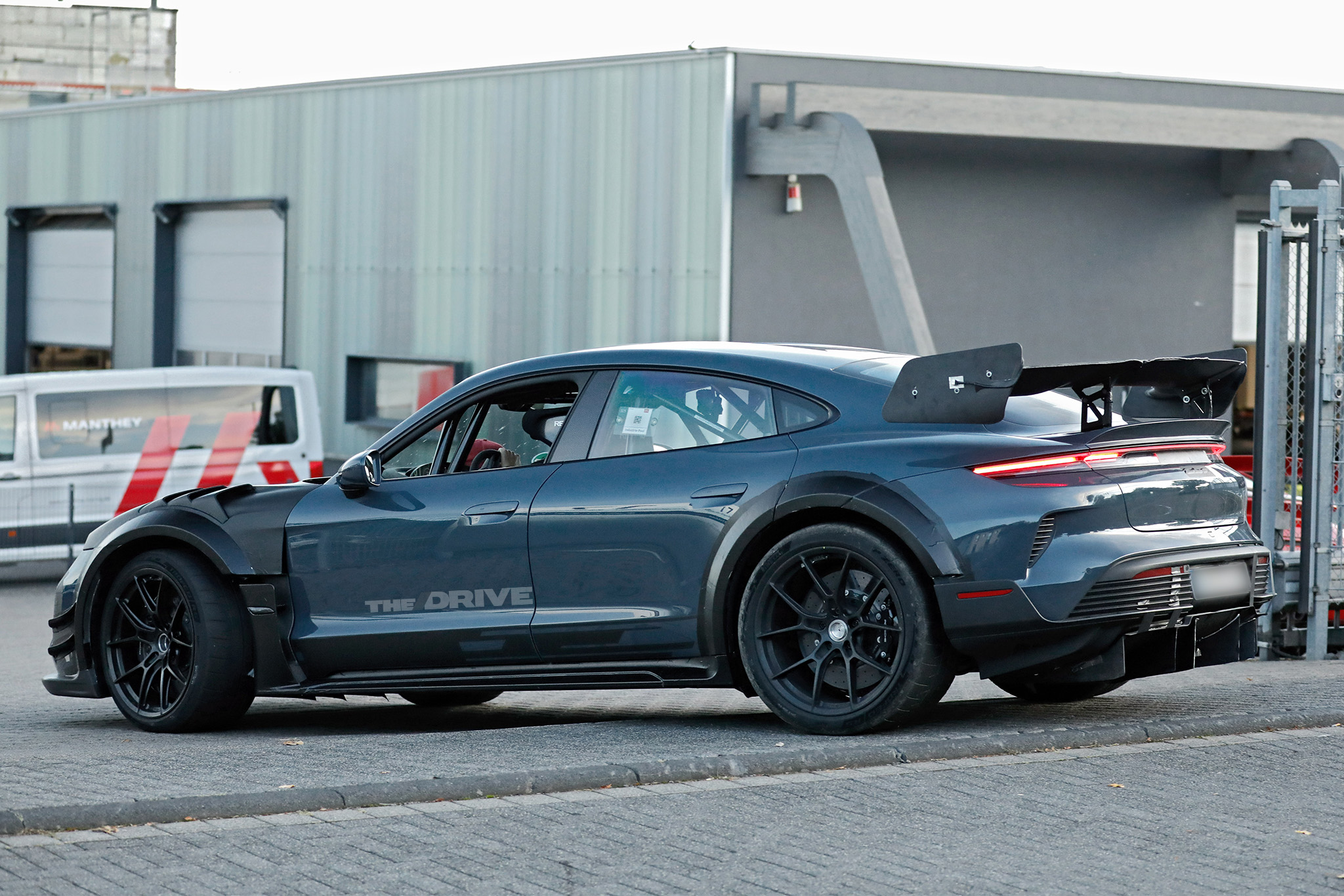 Porsche Taycan GT4 RS testing at Nurburgring
