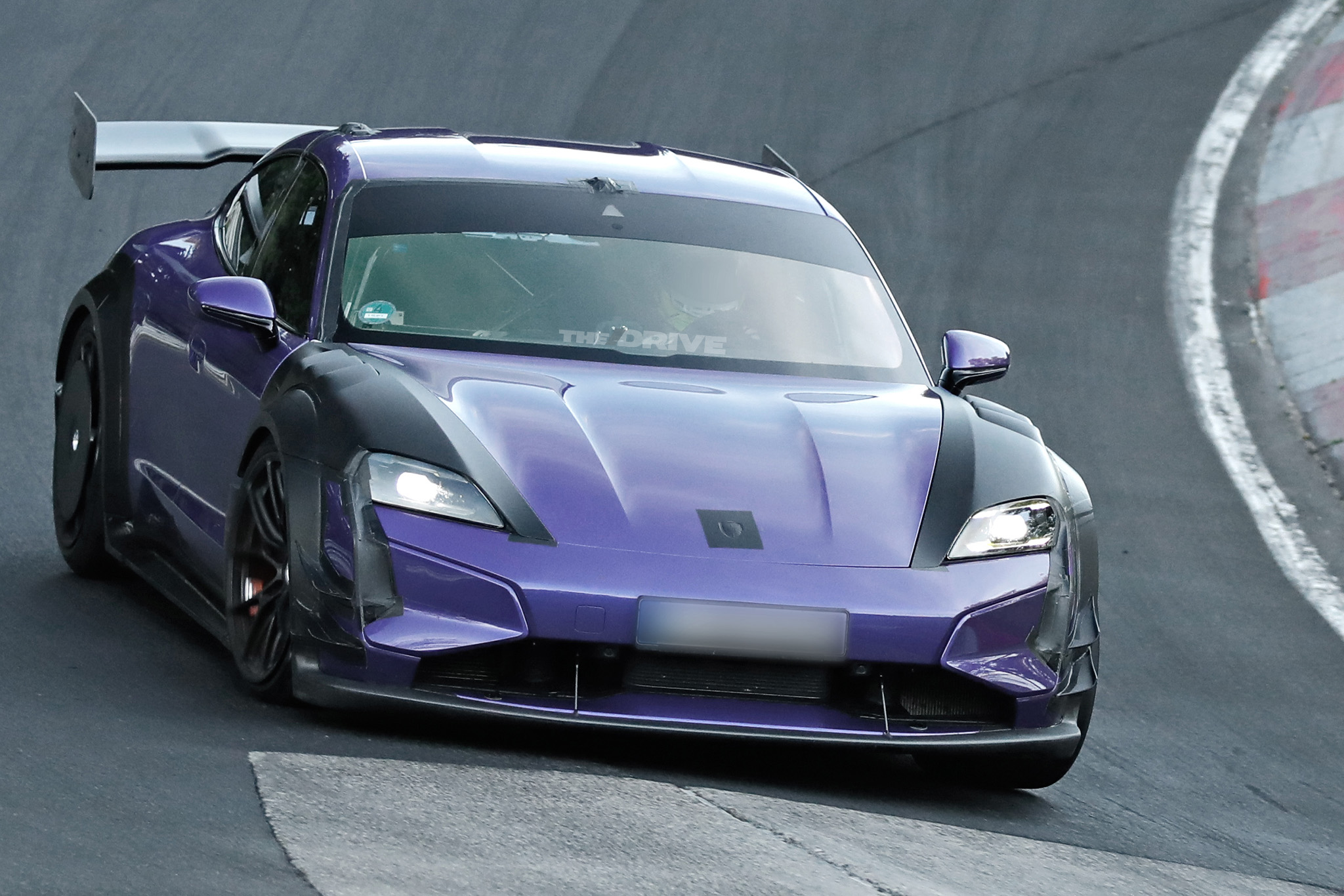 Porsche Taycan GT4 RS testing at Nurburgring