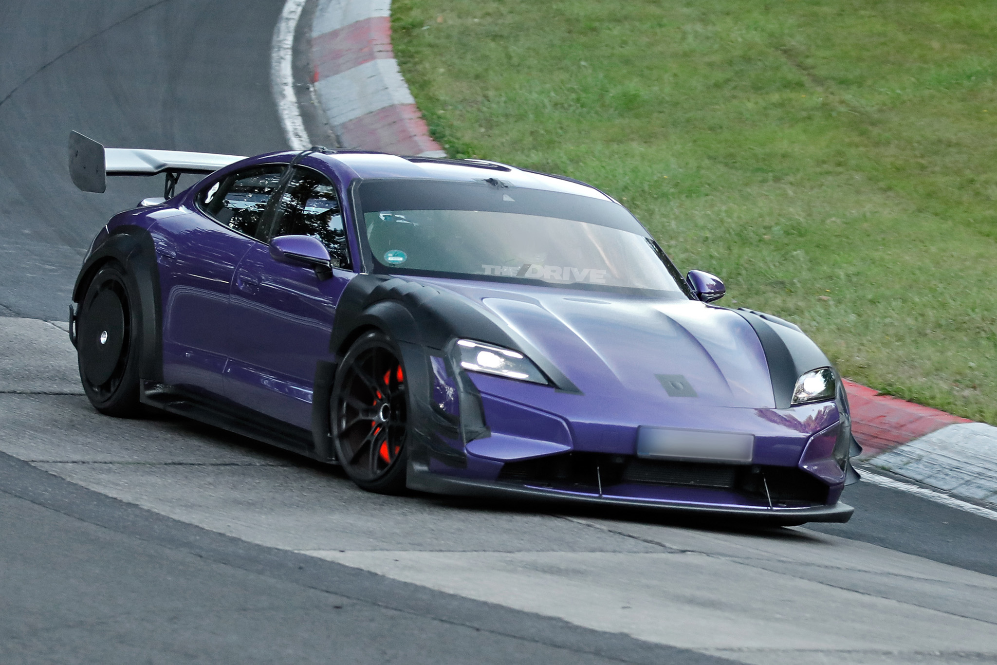 Porsche Taycan GT4 RS testing at Nurburgring