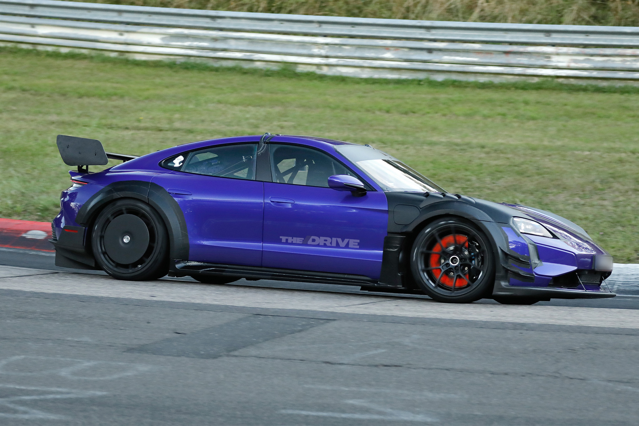 Porsche Taycan GT4 RS testing at Nurburgring