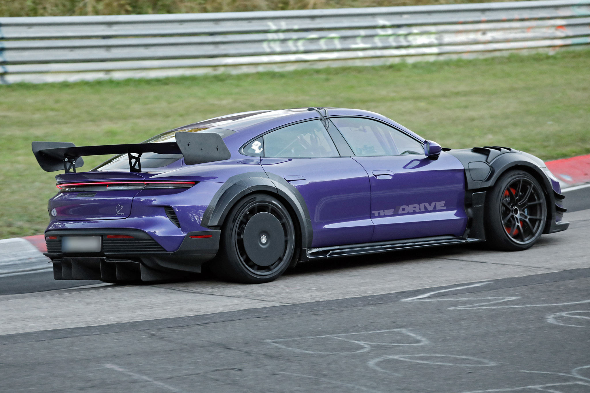 Porsche Taycan GT4 RS testing at Nurburgring