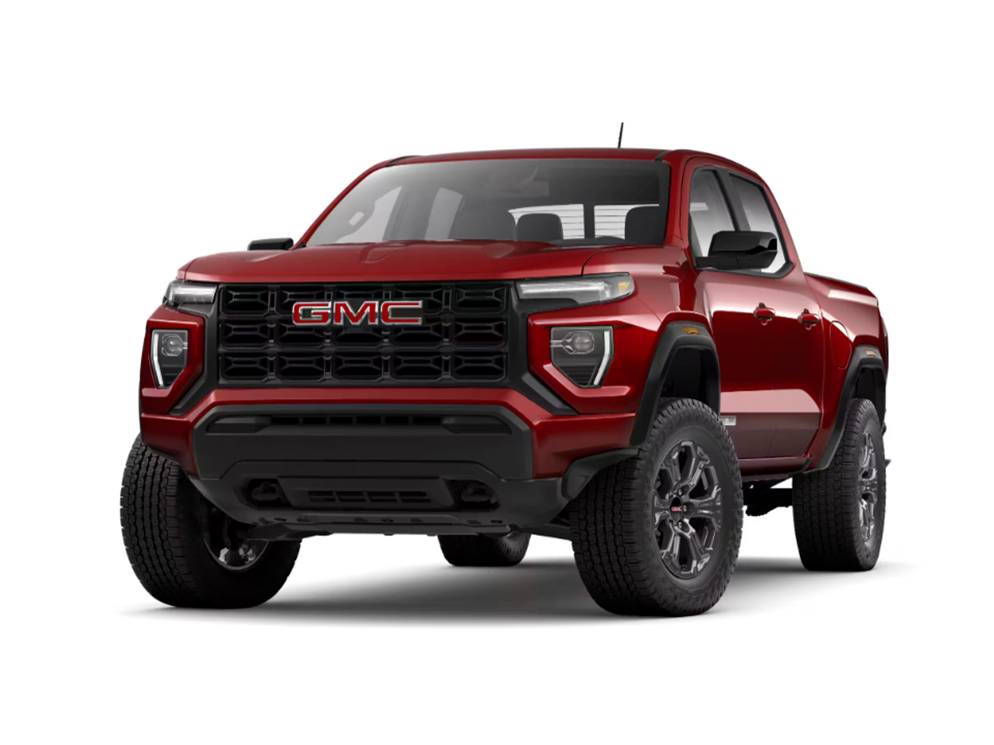 GMC Canyon in red.