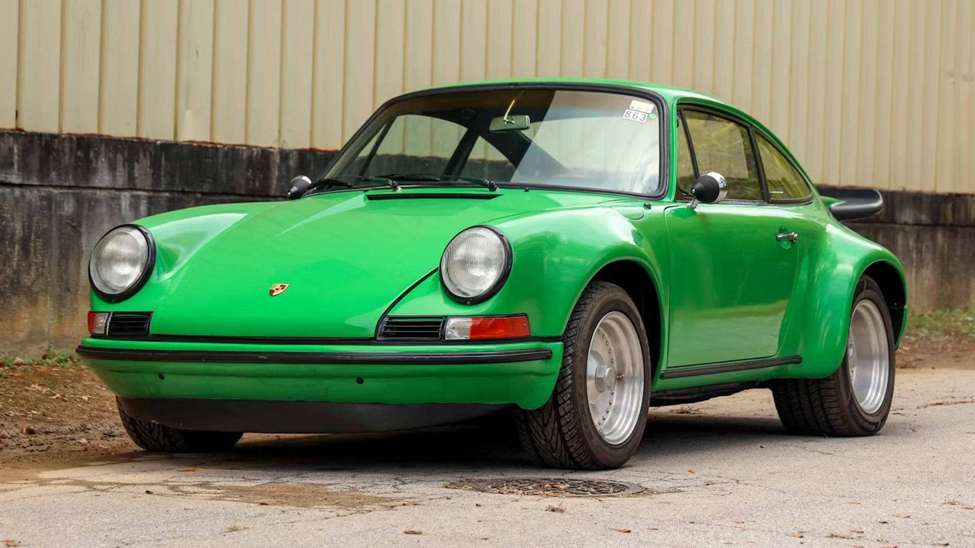Frog-green Porsche 911.