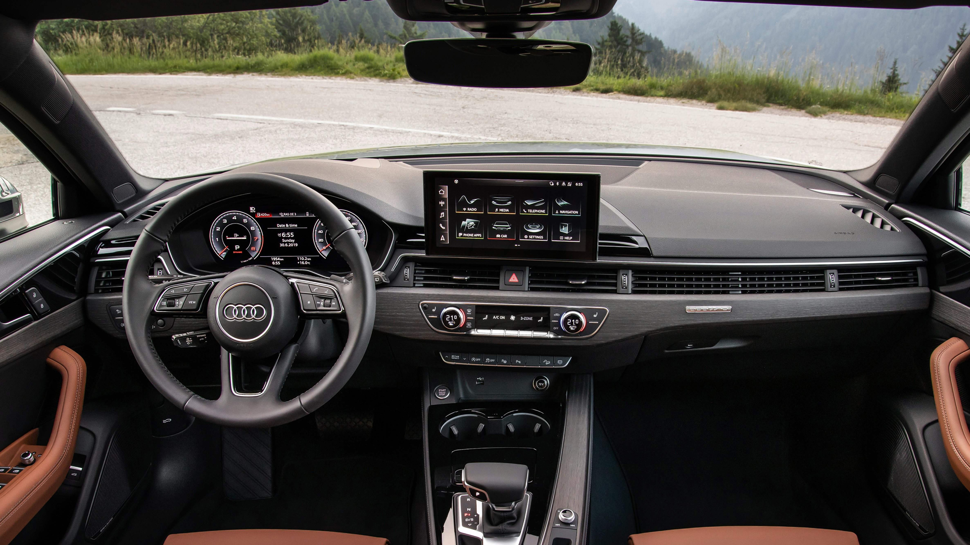 Dashboard of an Audi A4 allroad.
