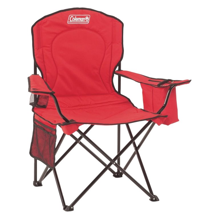 Coleman camping chair, red.