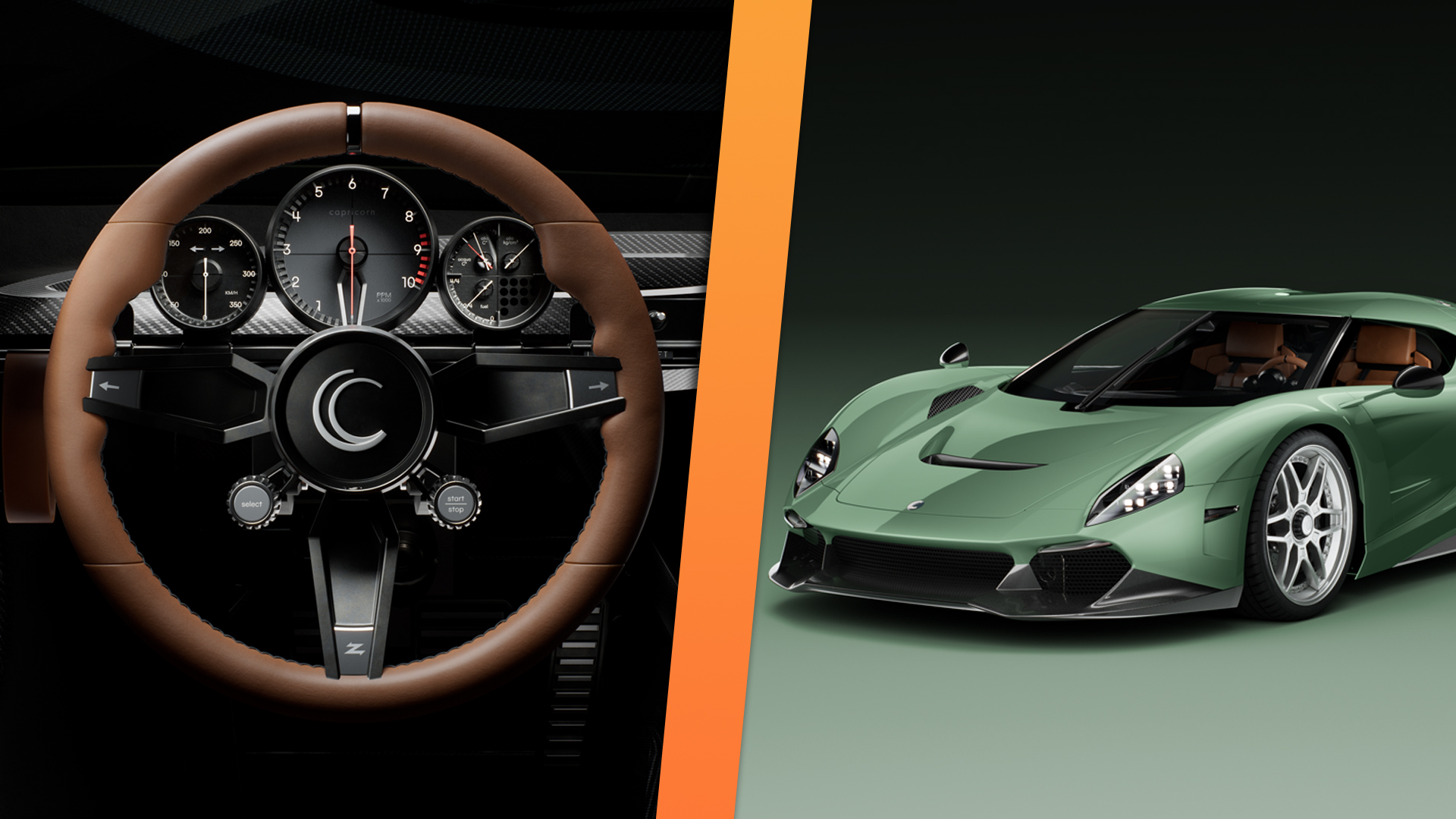 Capricorn 01 Zagato with cool steering wheel and front bumper.