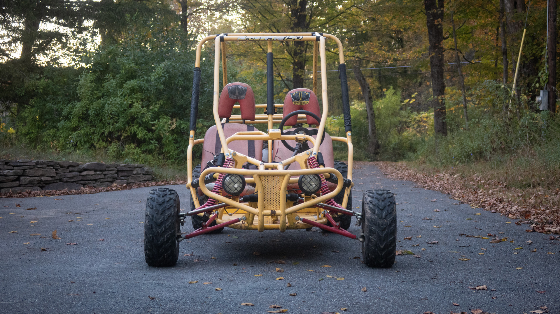 Tomberlin Crossfire 150, yellow go-kart