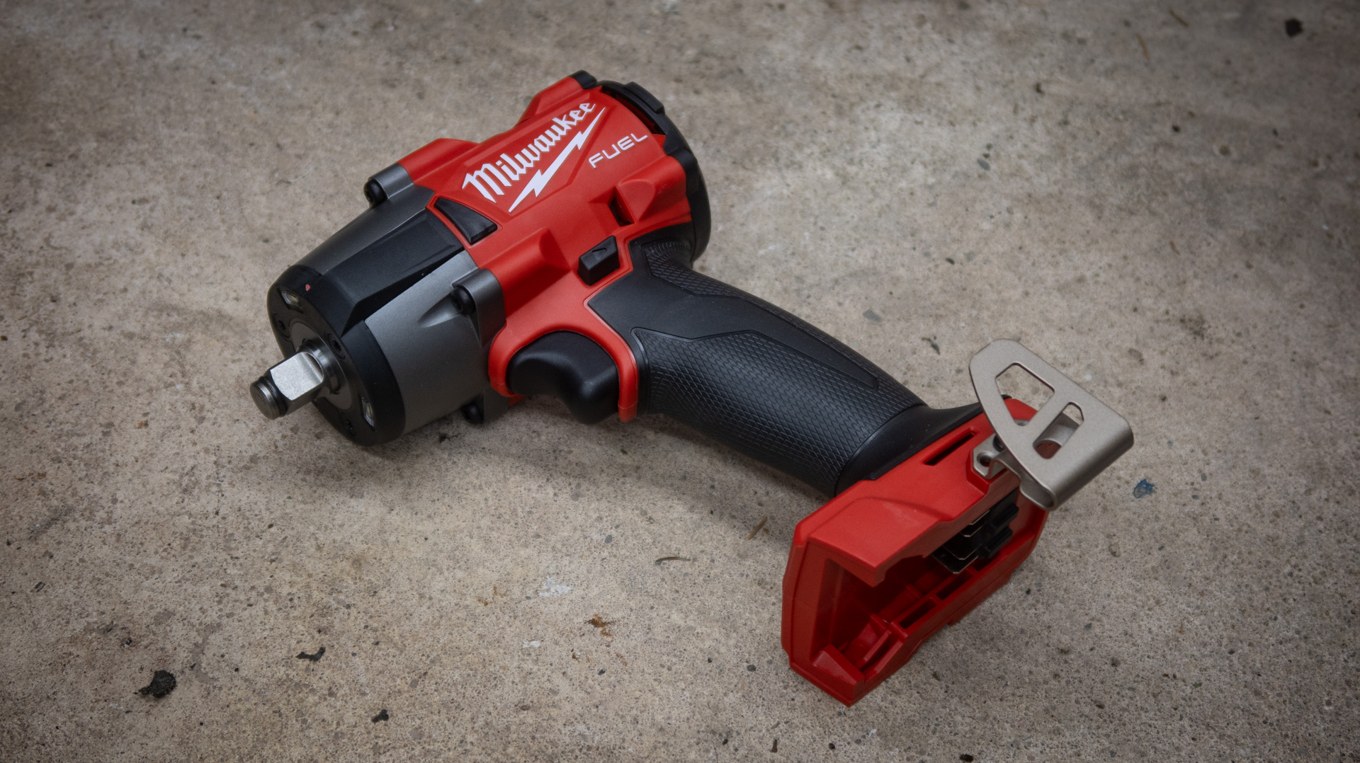 Milwaukee 1/2-inch drive mid-torque impact gun.