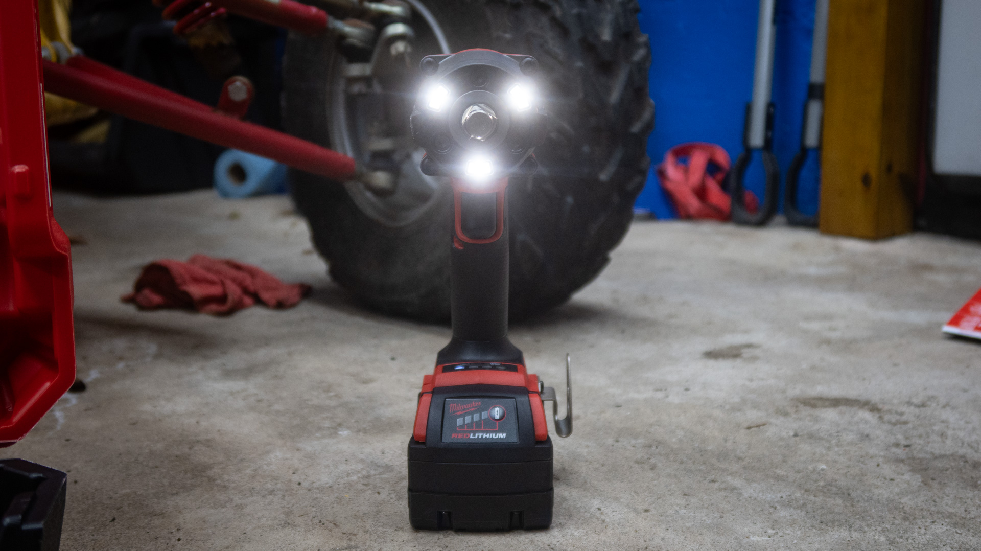 Milwaukee 1/2-inch drive mid-torque impact gun.