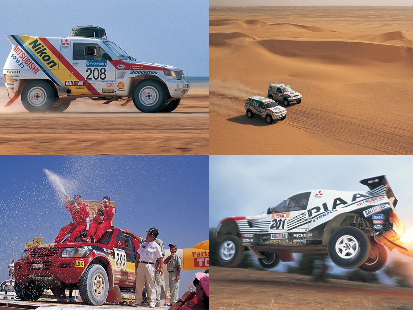 Mitsubishi Dakar Rally heroics.