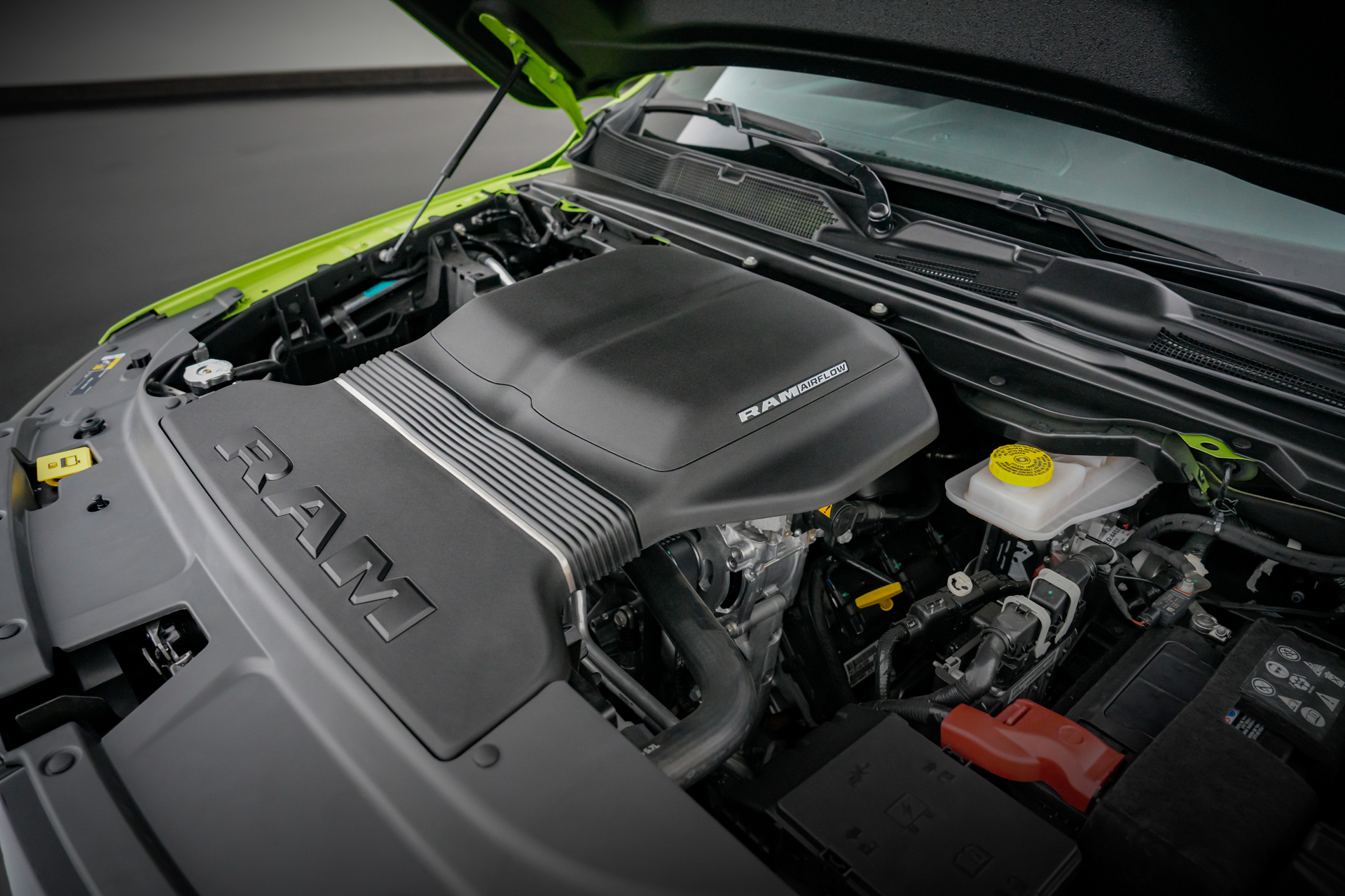 Ample power under the hood of The Dude concept comes from the iconic 5.7-liter HEMI® V-8 with 395 horsepower and upgraded with a Mopar cold-air intake.