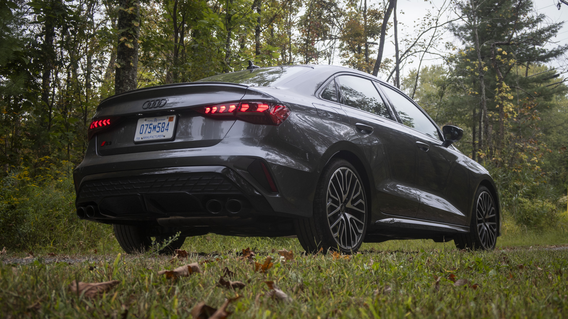 Audi S3 rear three-quarter.