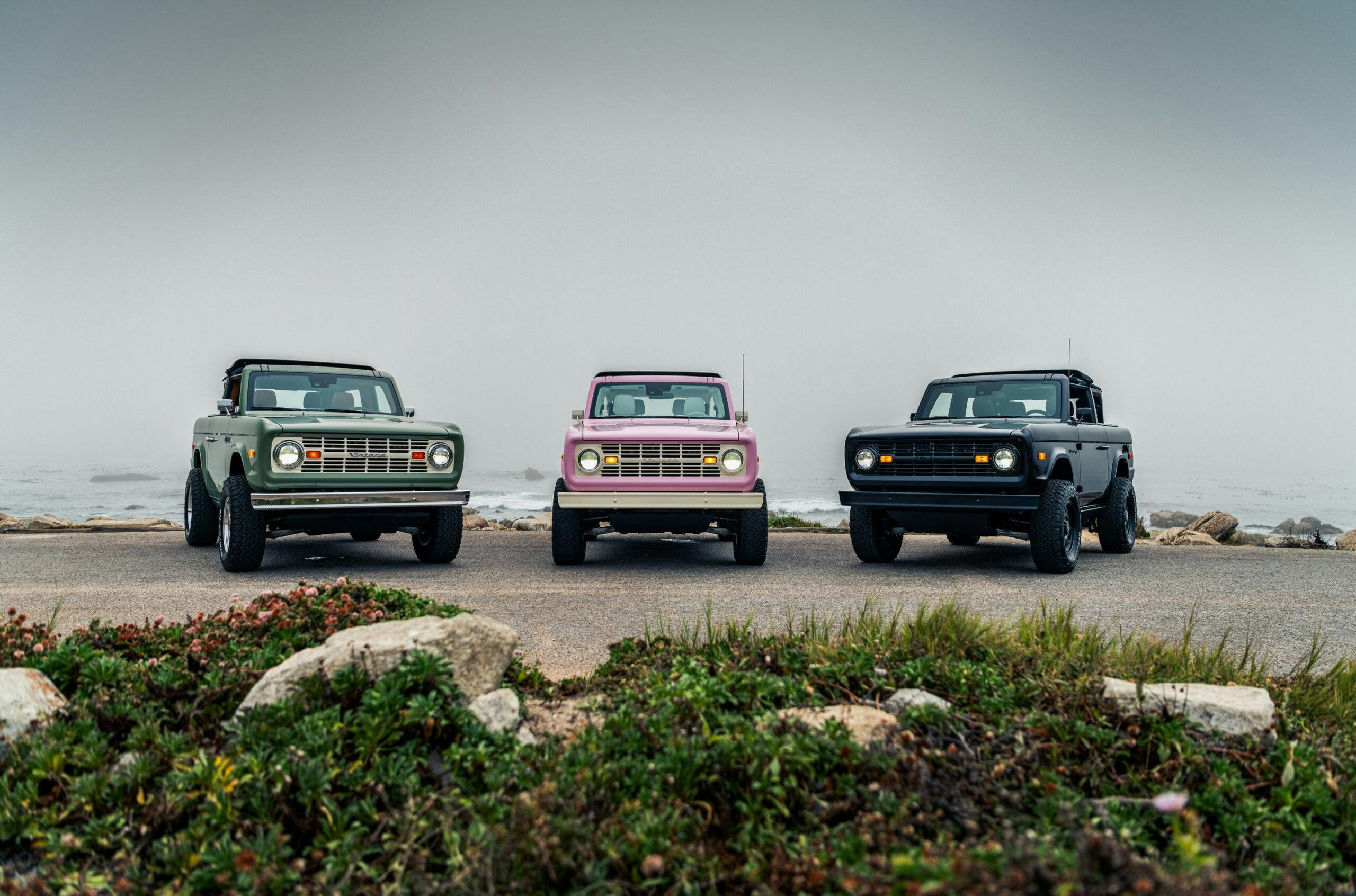 Vintage Modern vehicles that resemble classic Ford Broncos