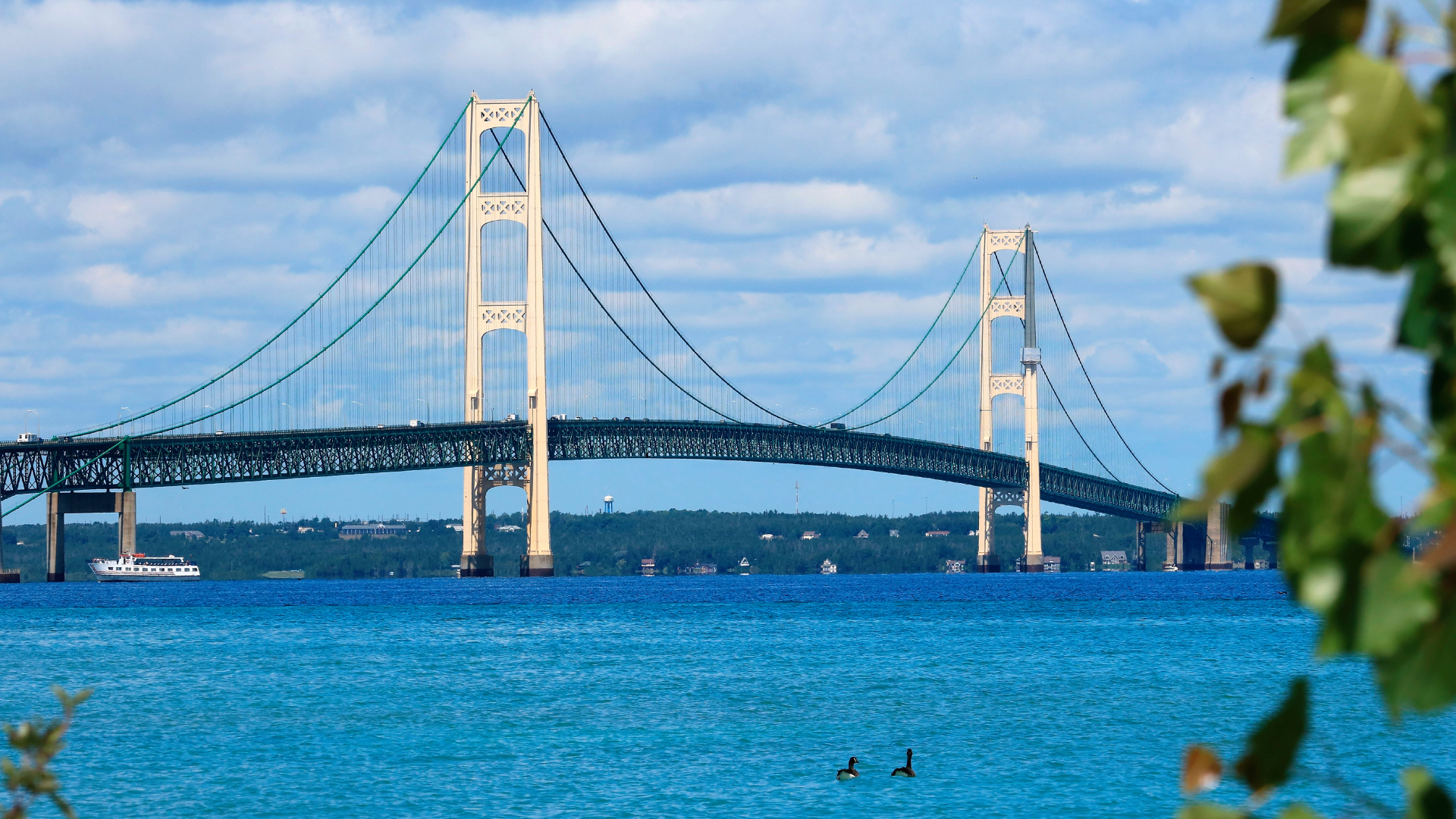 Strait of Mackinac Bridge in northern Michigan.