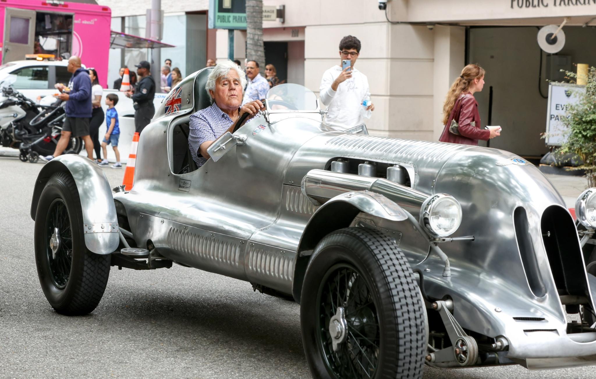 Jay Leno in a 1929 Bentley Speed Six