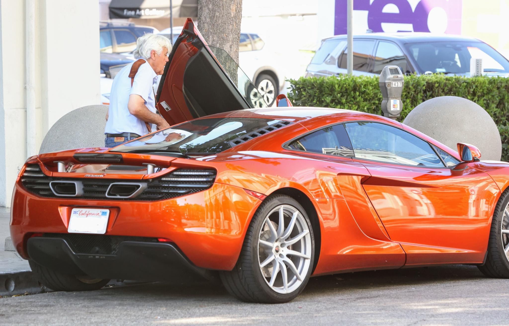 Jay Leno in a 2012 McLaren MP4-12C