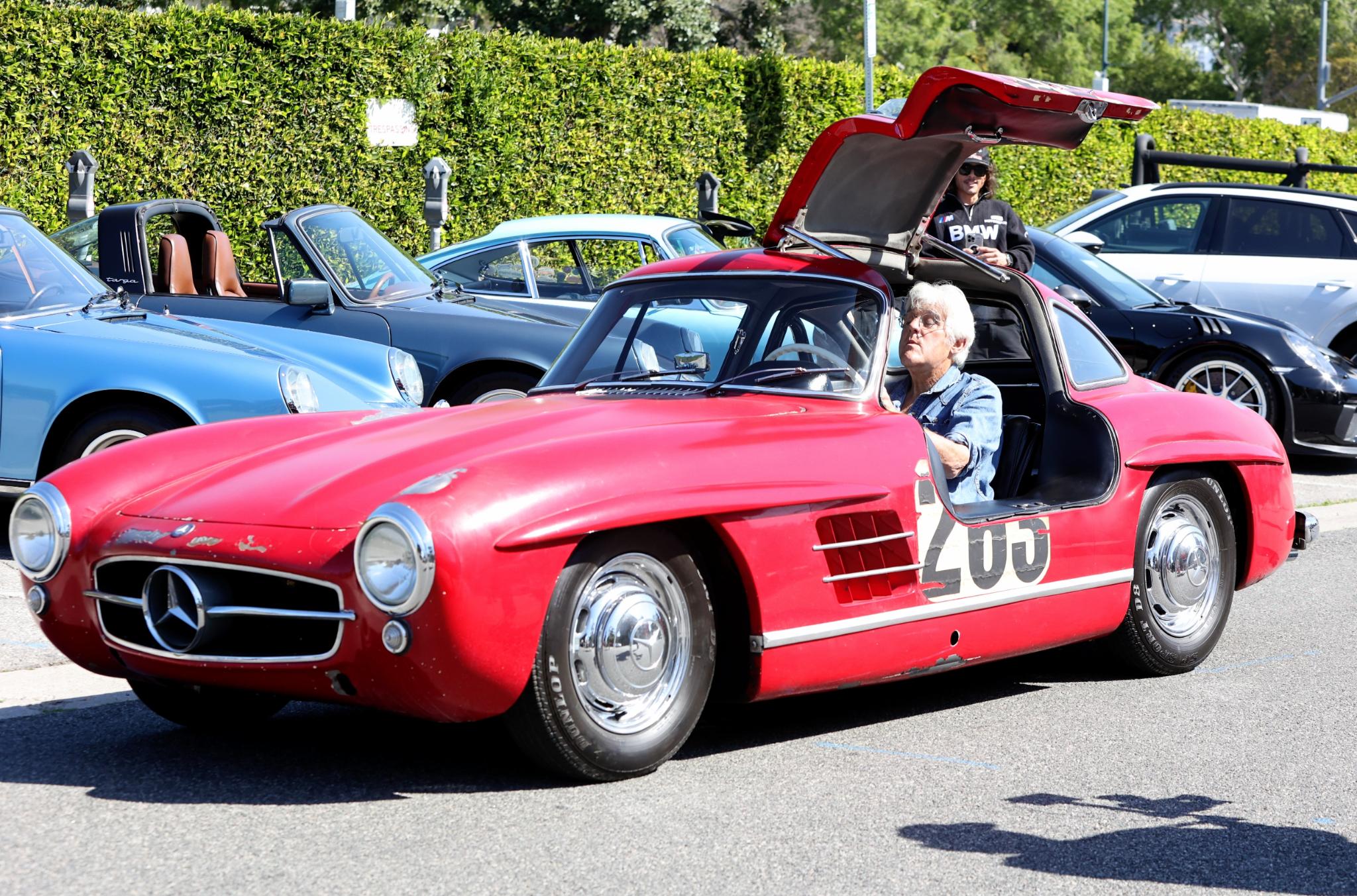 Jay Leno in a 1955 Mercedes-Benz 300SL