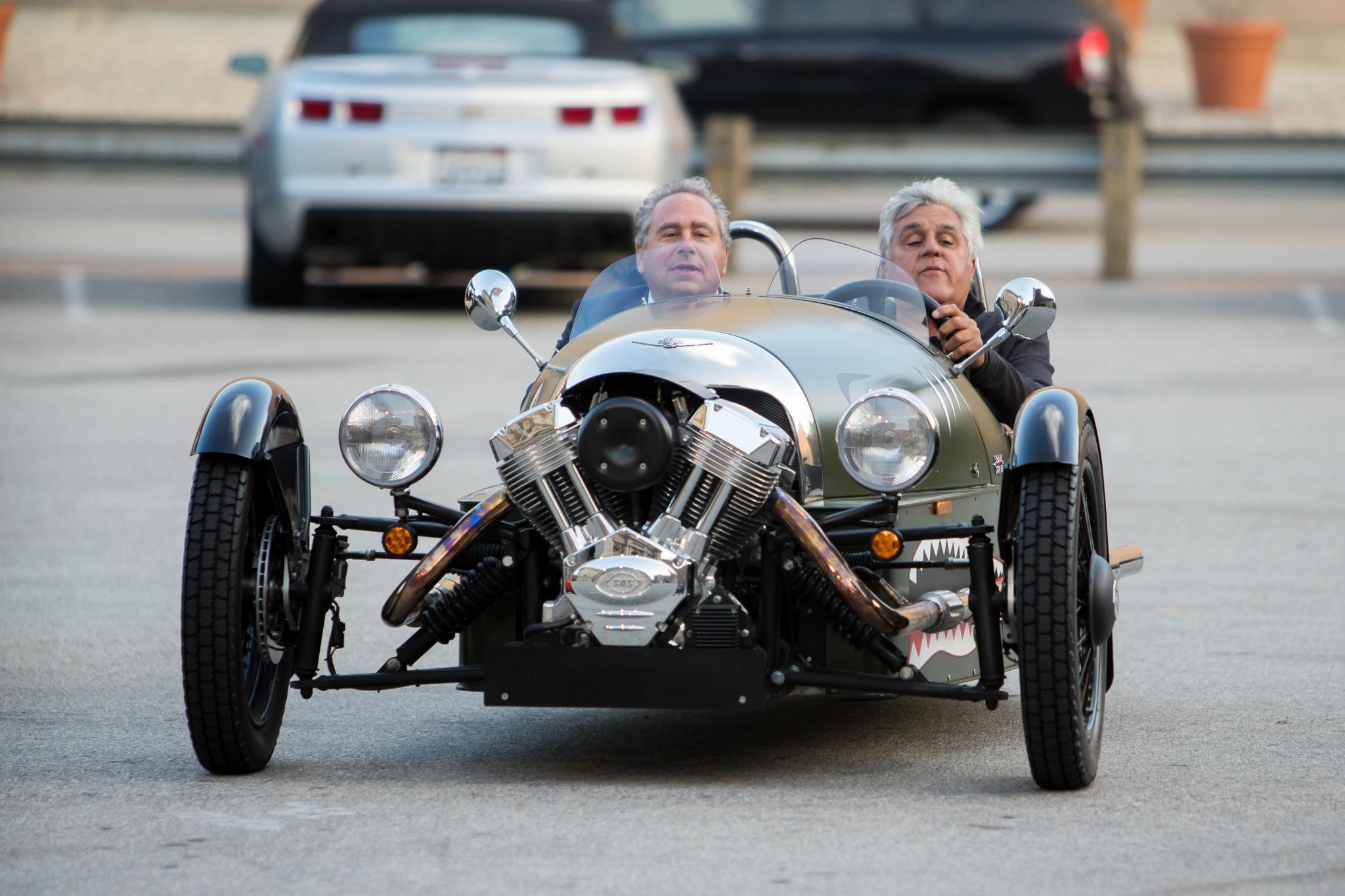 Jay Leno in a 2014 Morgan 3 Wheeler