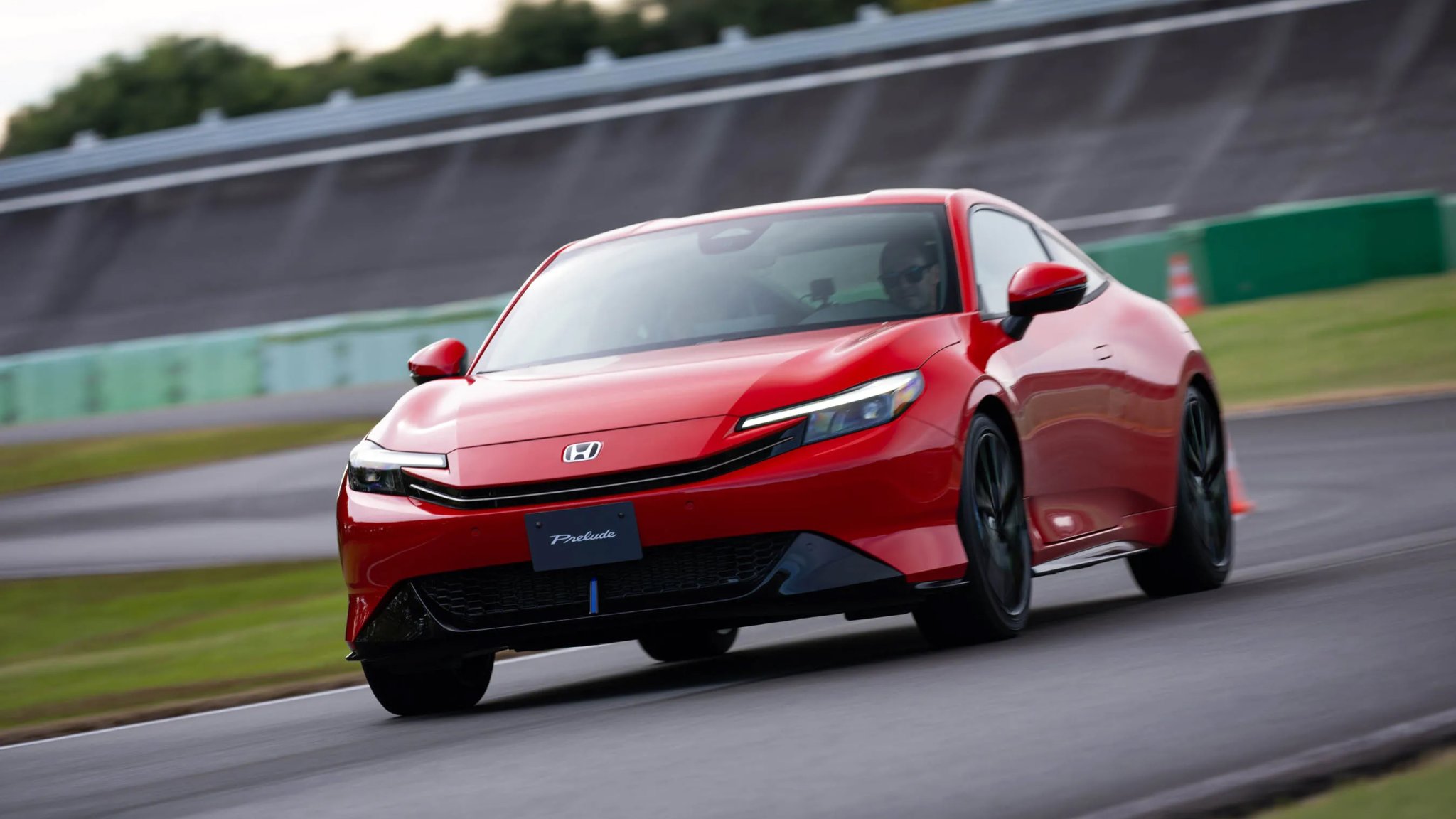 2026 Honda Prelude in red on track