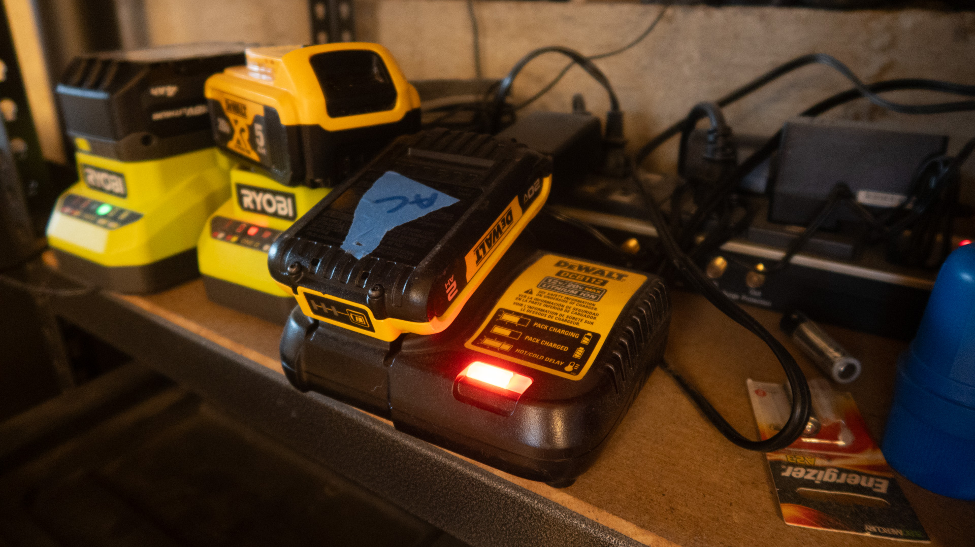 Andrew's battery shelf.