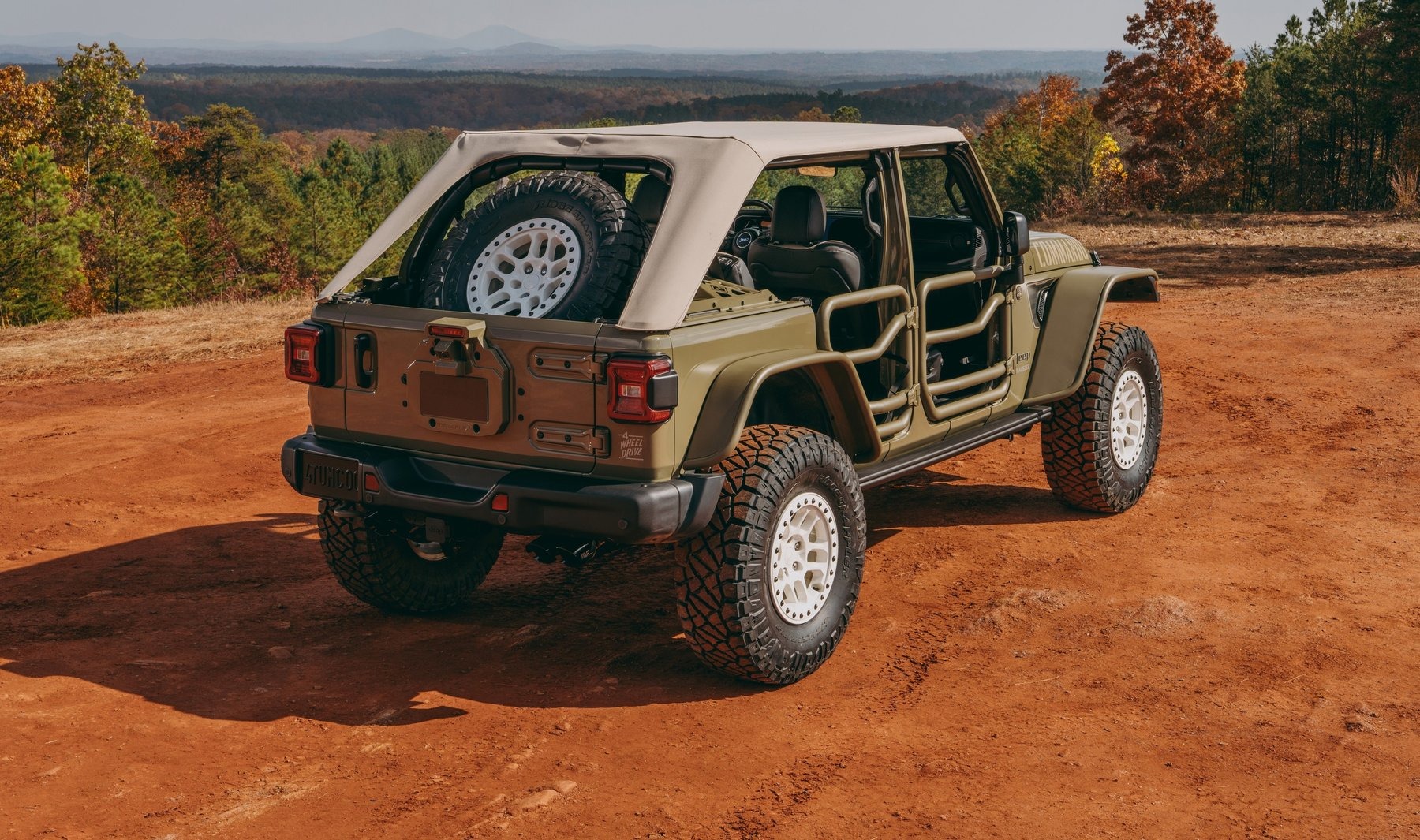Rear perspective of Jeep Commando.