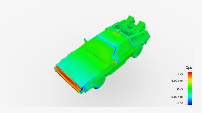 AirShaper DeLorean CFD model