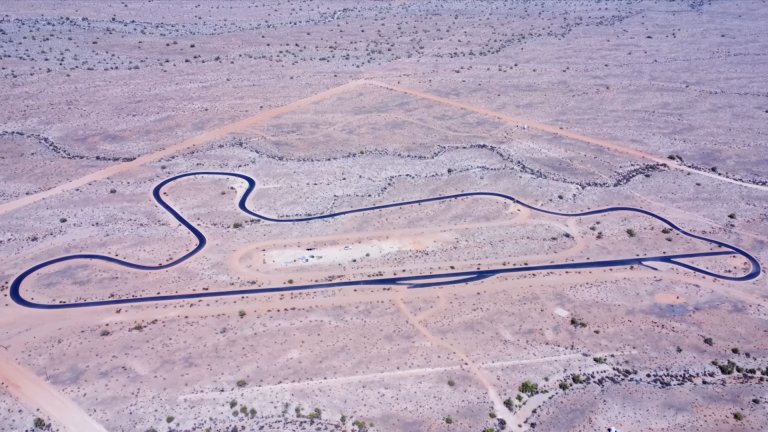 Drone shot of Competition Ridge Race Ranch in Yucca, Arizona