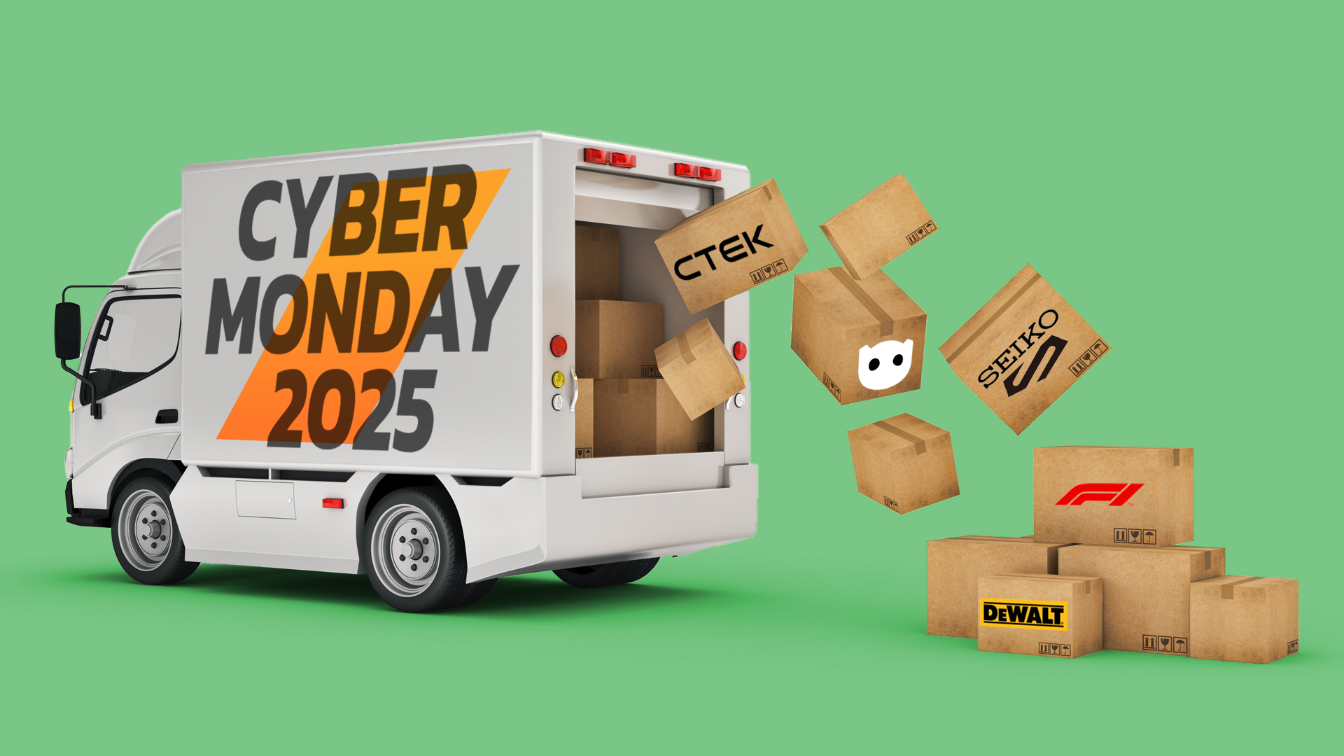 Cyber Monday delivery truck