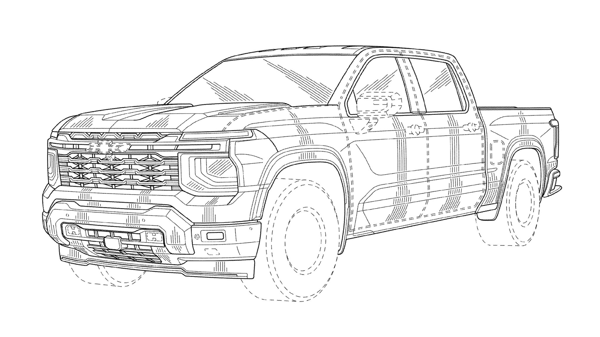 Chevy Silverado sketch from patent application