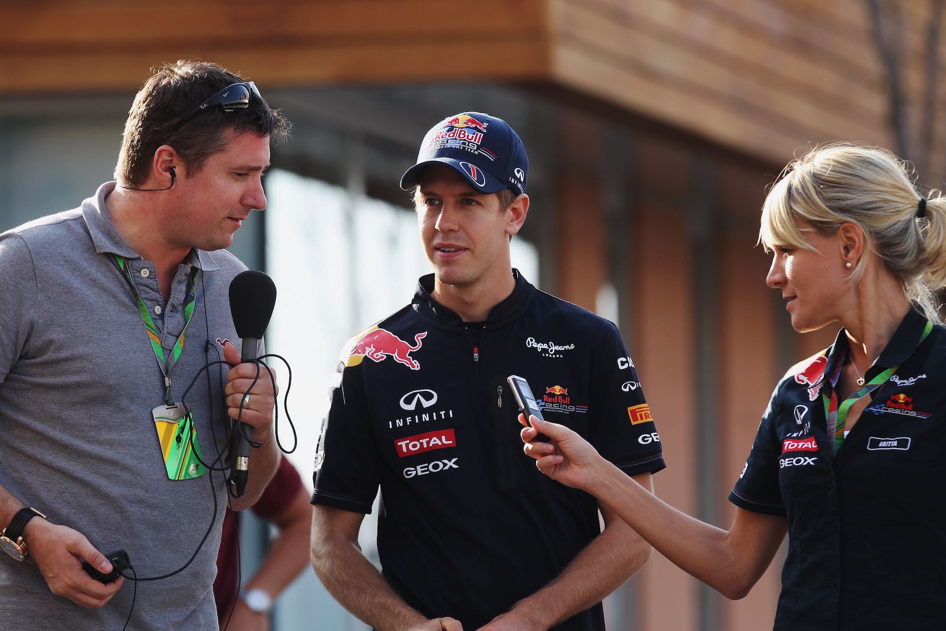 during previews to the Korean Formula One Grand Prix at the Korea International Circuit on October 13, 2011 in Yeongam-gun, South Korea.