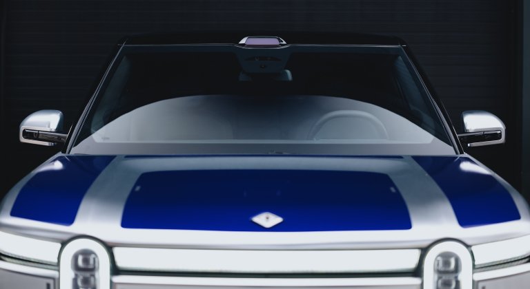 Rivian R2 with lidar hero
