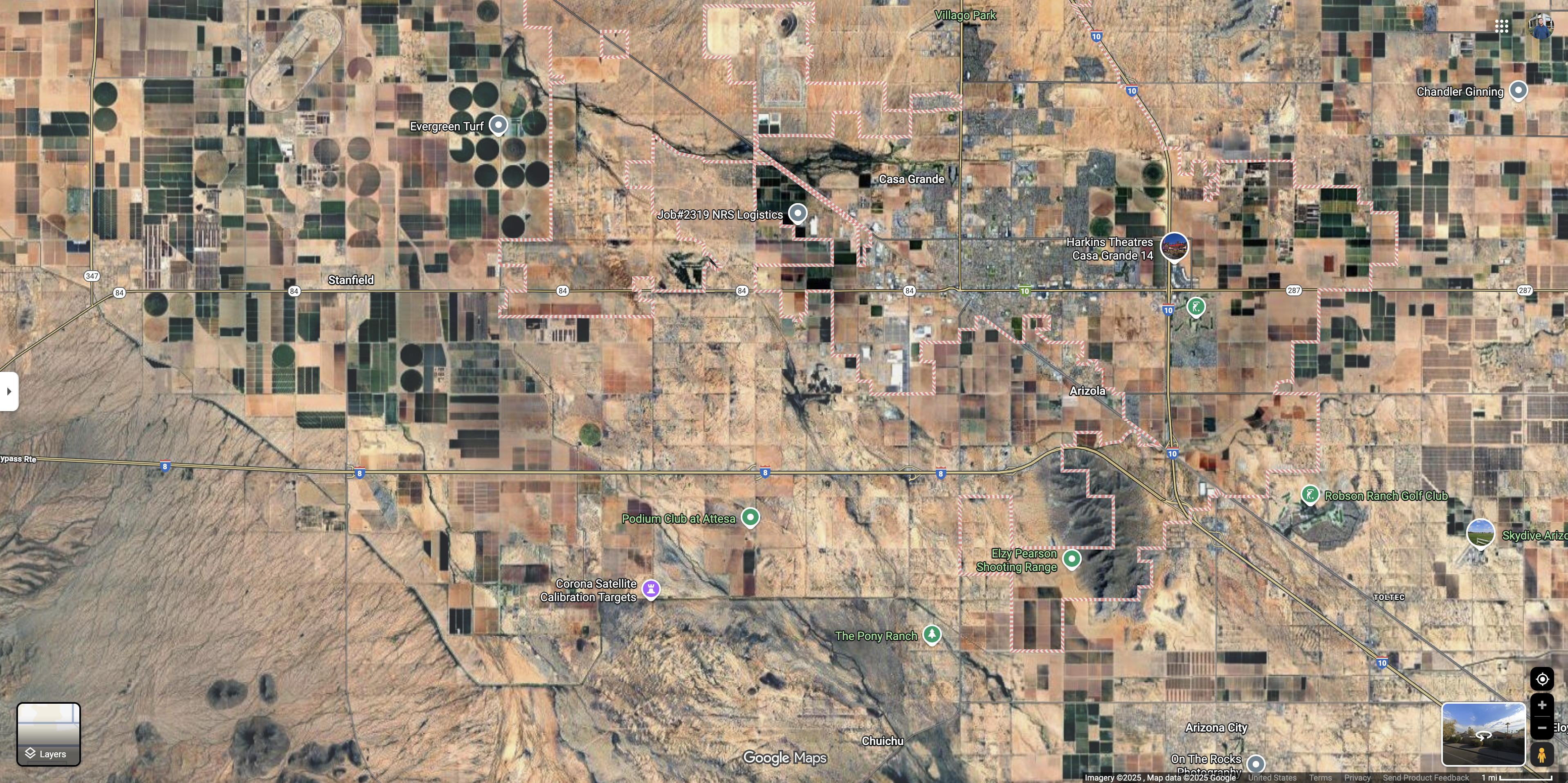 Arizona Interstate 8 south of Casa Grande