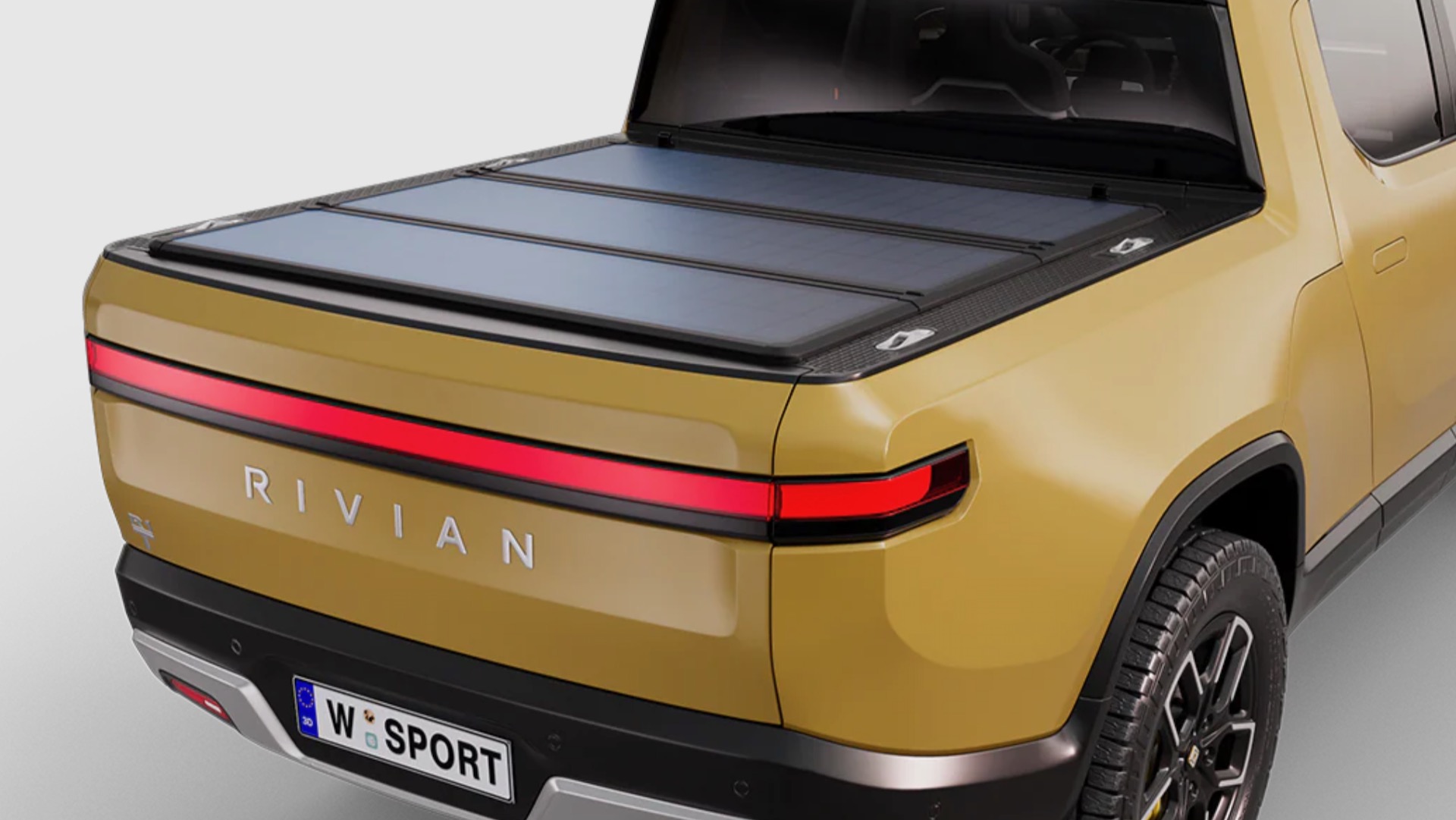 Worksport Solis solar tonneau cover for Rivian R1T