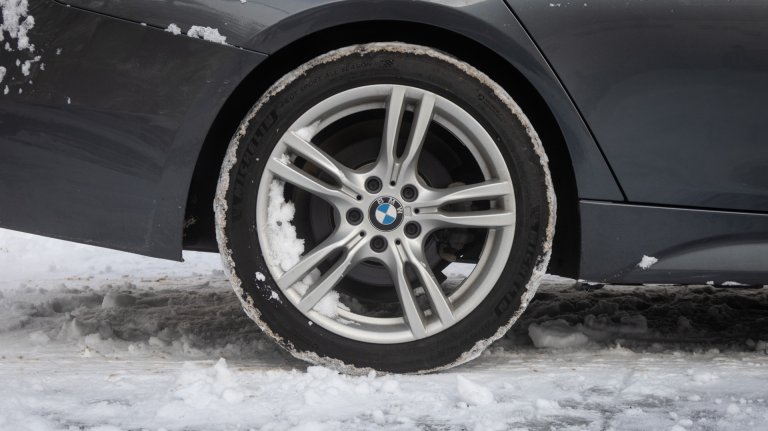 BMW rear right wheel.