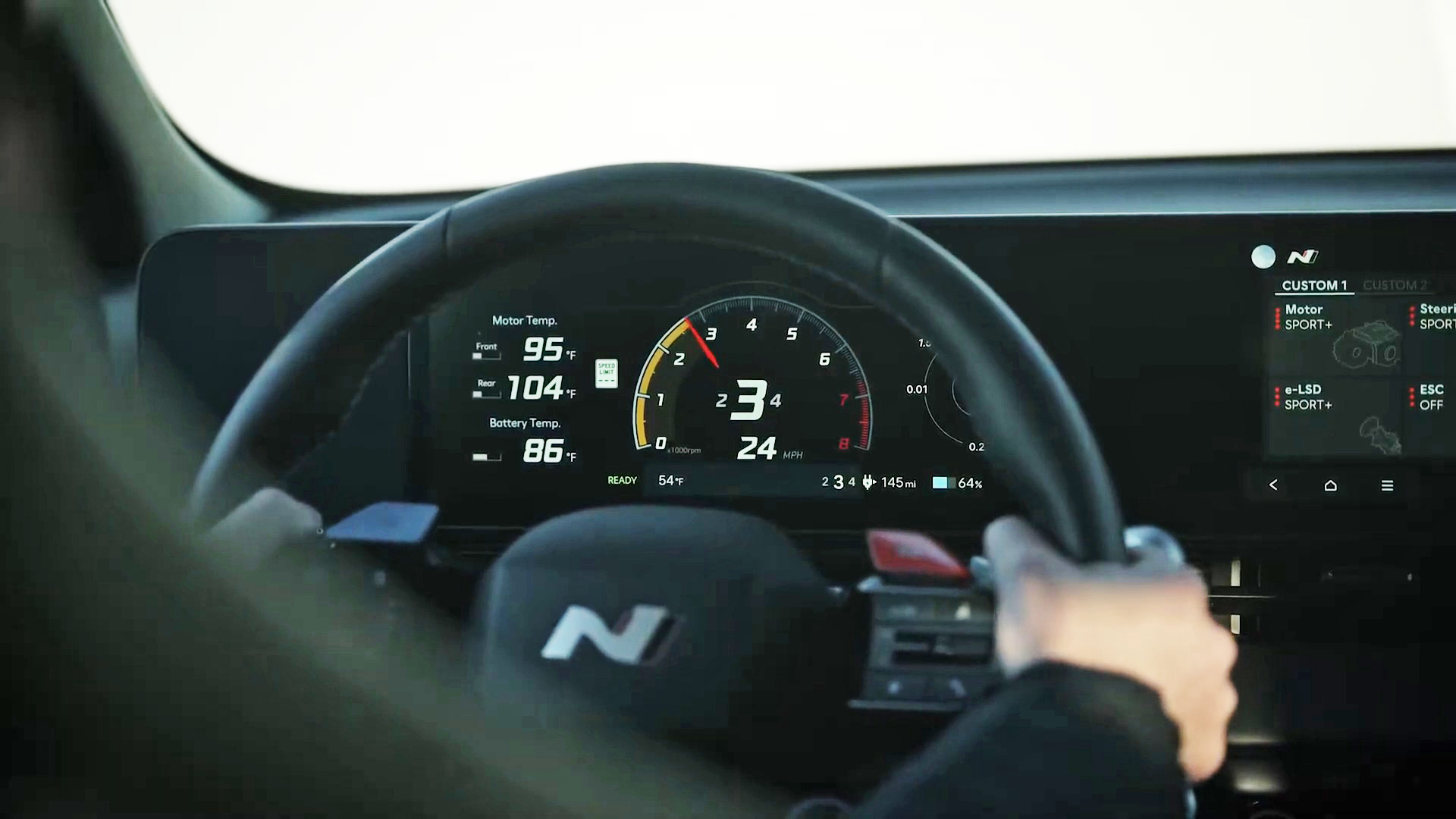 hyundai ioniq 5 n dashboard with e shift