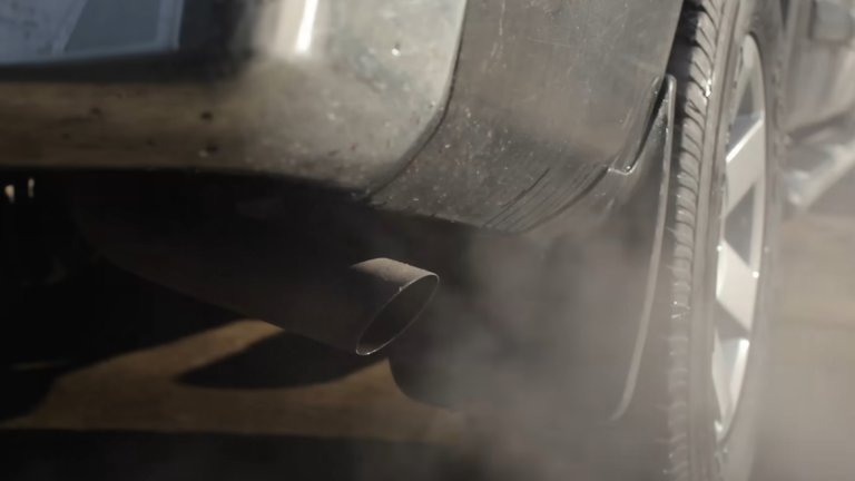 Car exhaust screenshot from Youtube