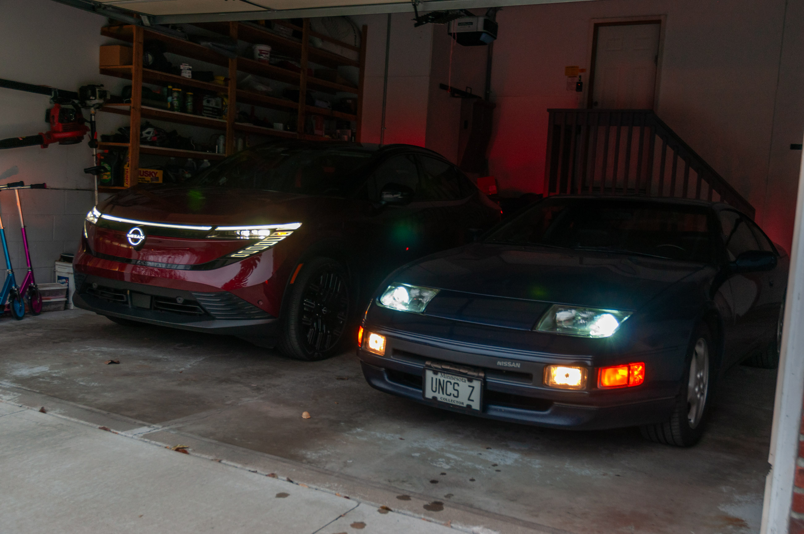 2026 Nissan Leaf and 1990 Nissan 300ZX