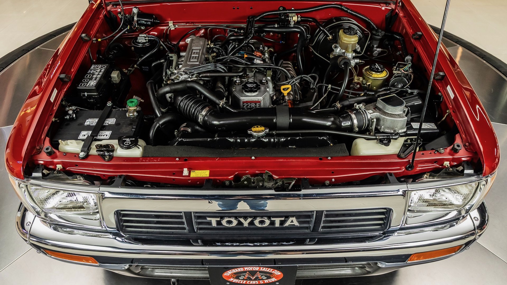 1991 Toyota Pickup engine compartment.