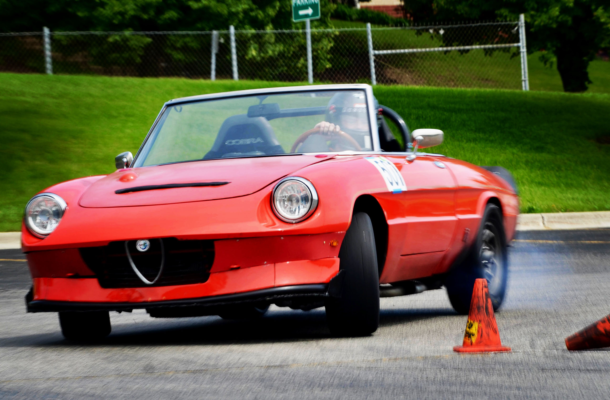 Andre Molina's Alfa Spider at autocross