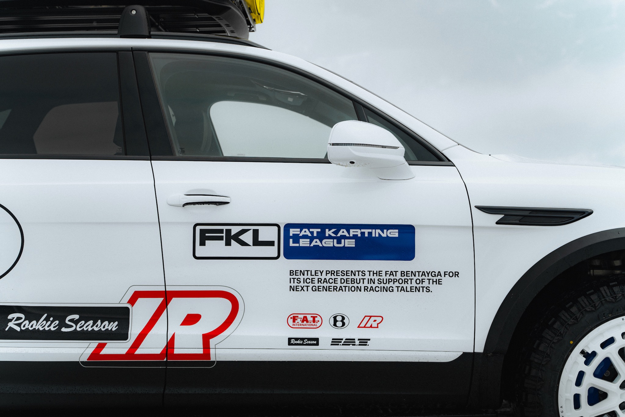 Passenger door decals on the Bentley Bentayga X concept.