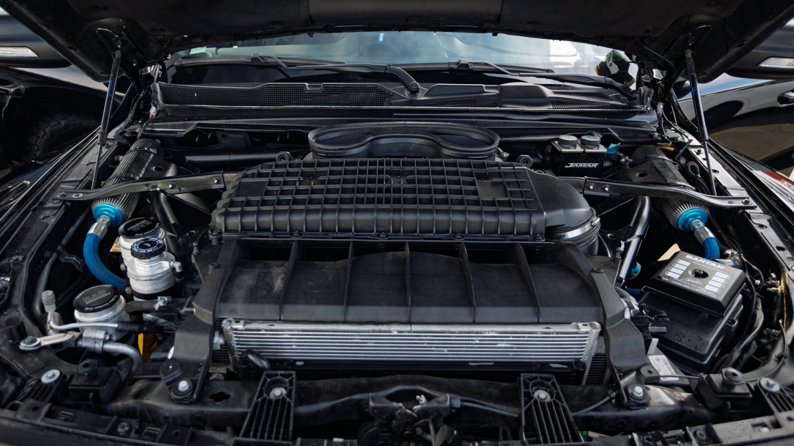 Engine compartment of Ram 1500 TRX from Fast X.