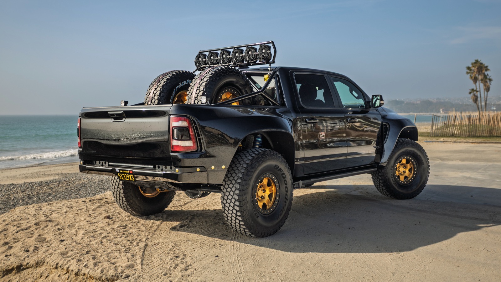 Rear quarter view of Ram 1500 TRX from Fast X.