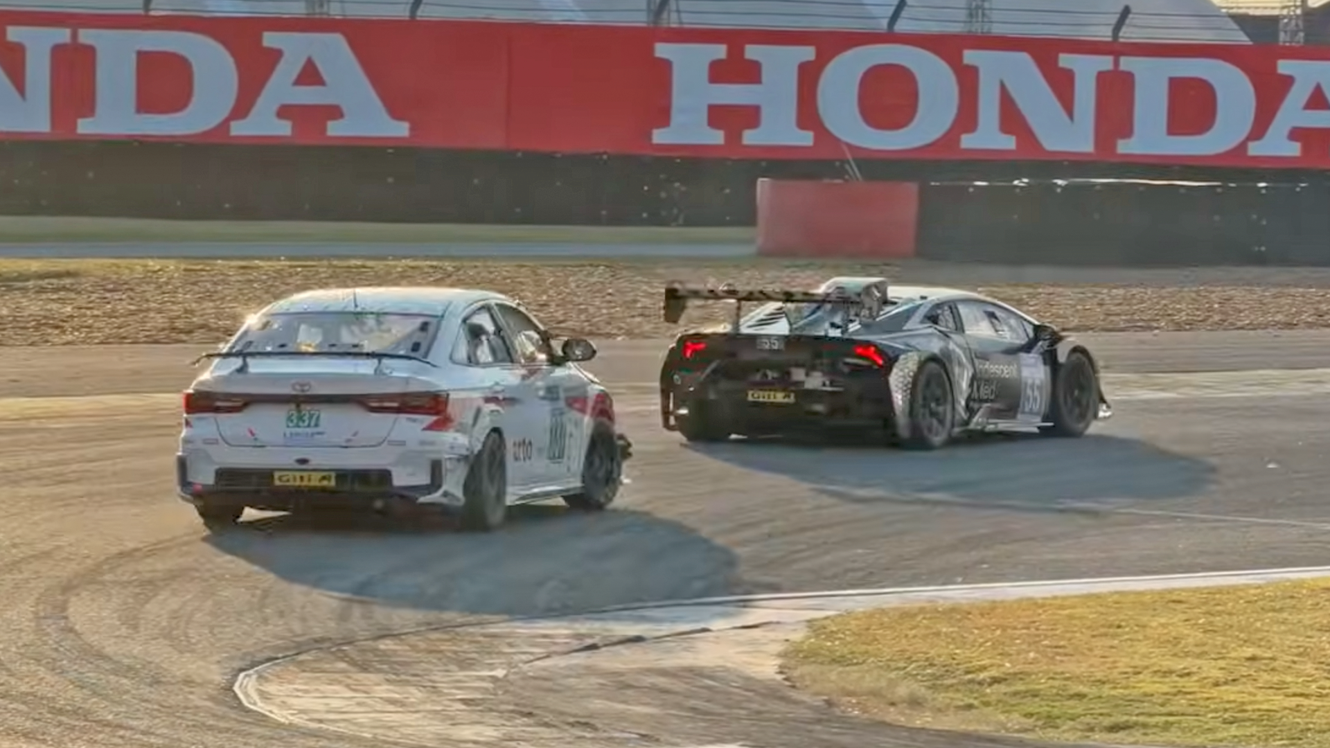 Lamborghini Huracan Super Trofeo race car with a Honda K20C engine