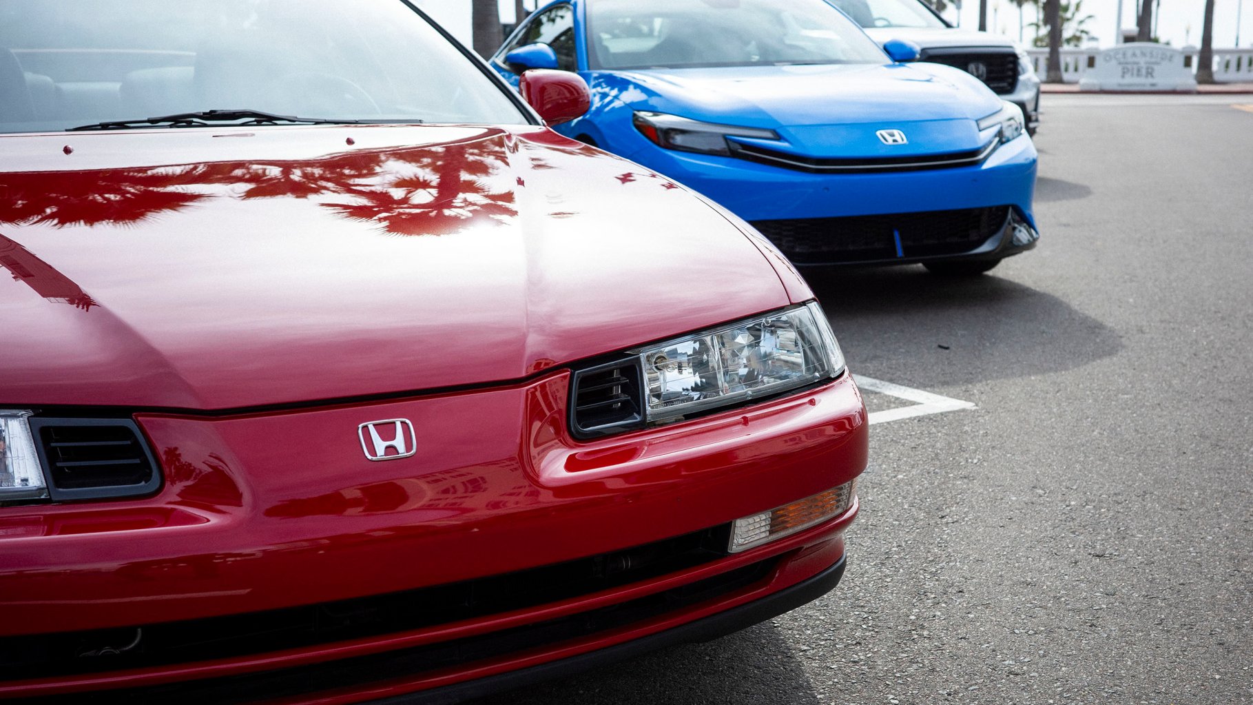 Fourth- and sixth-gen Honda Prelude together