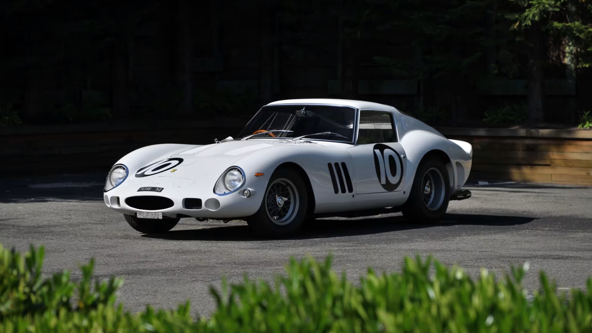 Ferrari 250 GTO Bianco Speciale front quarter view.
