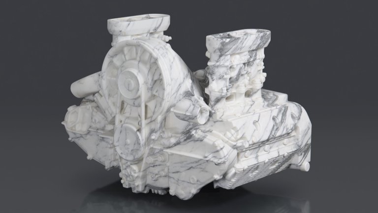 Casper Braat Porsche 911 engine sculpture.